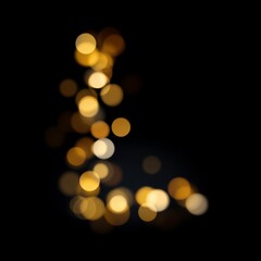 Fototapeta premium Letter L Golden Warm Bokeh Letters Overlays Collection for Commercial Photography with Creative Text Effects and Blurred Backgrounds in Soft Focus