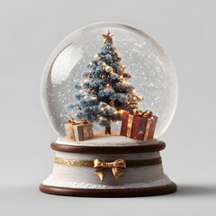 
A Sparkling Holiday Keepsake: A Snow Globe with a Lit-Up Christmas Tree