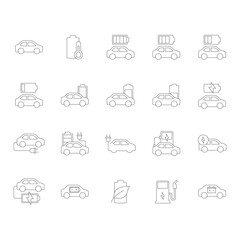 Big Electric Vehicle Icon Collection