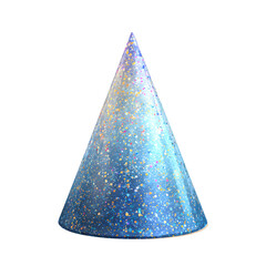 Sparkling Party Hat isolated on transparent background