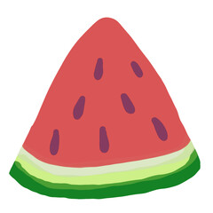 Half  a red watermelon