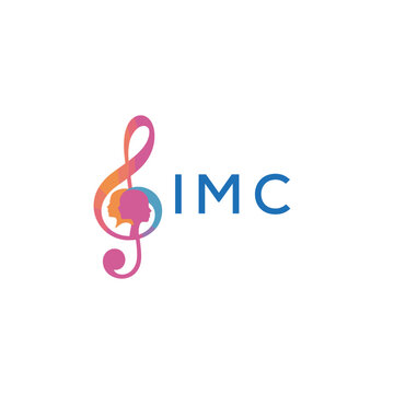 &ldquo;Vibrant artistic treble clef with human profiles concept&rdquo; IMC Later Logo, &ldquo;Creative music academy logo with silhouette heads and notes&rdquo; 

IMC music, logo, IMC abstract, creative, IMC colorful, vibran