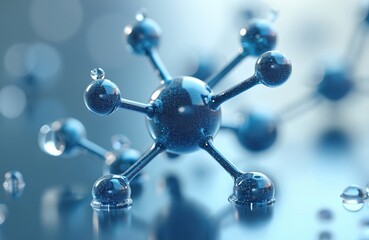 Detailed model of atom showing electrons neutrons and protons. Atom model with electrons orbiting nucleus. Science model of atomic structure with particles.