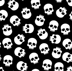 cute skeleton seamless pattern, scary Halloween texture textile 