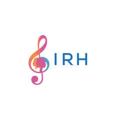 IRH “Creative music logo with human silhouettes and treble clef in gradient colors, IRH Later Logo, modern artistic design isolated on white background” 

IRH music logo, IRH treble clef, human IRH si