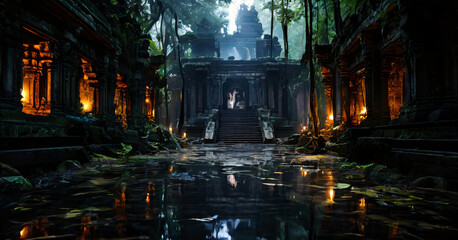 There is a man that standing in the middle of building movement composition motion emotion elements expression style figure design colorful gesture frame depth creative layers cartoonish