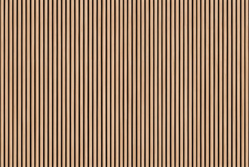 SEAMLESS wall panel pattern, slim vertical slats in light wood with natural fluted texture, modern interior background for home & office, decorative accent wall or acoustic panel design.