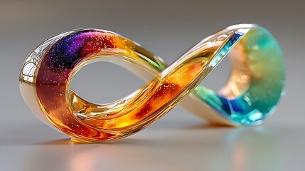 Beautiful rainbow infinity loop art high resolution image