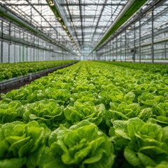 Greenhouse cultivation of lettuce