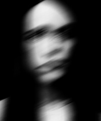 Obraz premium Woman portrait, blurred texture, fashion illustration