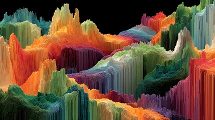 Stunning vibrant cube wave artwork high resolution image