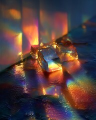 Colorful crystal light reflection pattern high resolution image