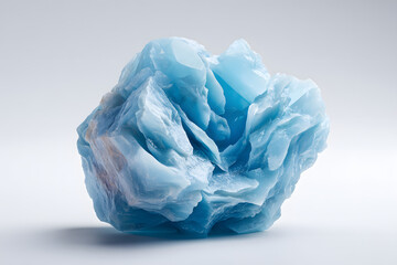 Fototapeta premium blue ice cube isolated on white