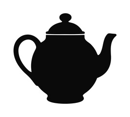 Classic teapot icon silhouette