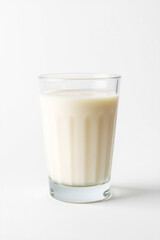 A Glass Of Milk On A White Background
