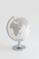 A Globe Map On A White Background