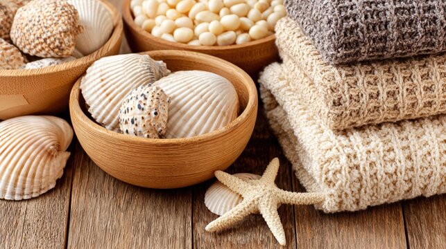 Coastal Decor Inspiration with Shells, Textiles, and Natural Elements