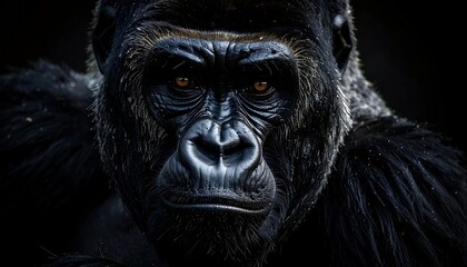 Obraz premium Close-up portrait of a gorilla