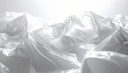 Obraz premium 光沢のあるビニール袋の表面テクスチャ – Smooth Glossy Surface of Plastic Bag with Subtle Crinkles