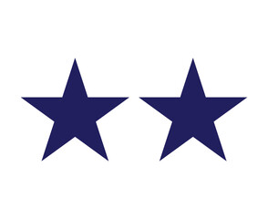 Star Shape Set Symbol Blue Graphic Design Element Vector Illustration