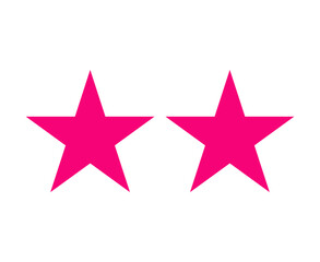 Obraz premium Star Shape Set Symbol Pink Graphic Design Element Vector Illustration