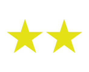 Star Shape Set Symbol Yellow Graphic Design Element Vector Illustration