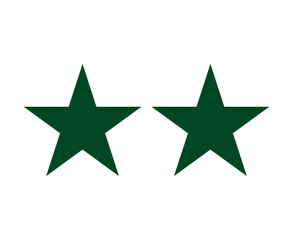 Star Shape Set Symbol Green Graphic Design Element Vector Illustration