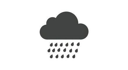 Animated rain cloud weather icon