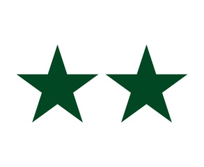 Star Shape Set Symbol Green Graphic Design Element Vector Illustration