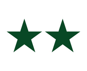 Star Shape Set Symbol Green Graphic Design Element Vector Illustration