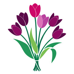 bouquet of pink tulips