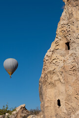 Landscape of Goreme valley in Cappadocia