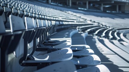 Tiered seating in a football stadium providing clear views