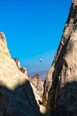 Landscape of Goreme valley in Cappadocia