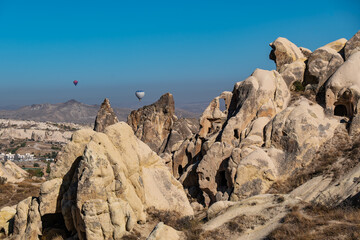 Landscape of Goreme valley in Cappadocia