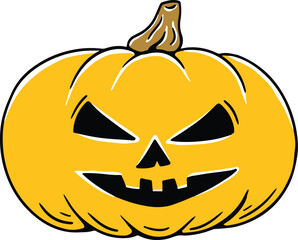 halloween pumpkin isolated on white