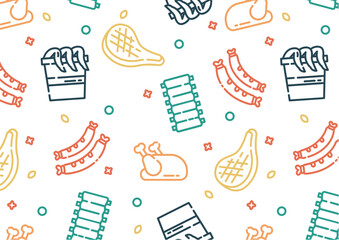 background of various meats