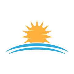 Sun logo icon illustration