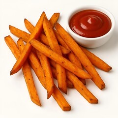 Crispy French Fries with Ketchup Dip