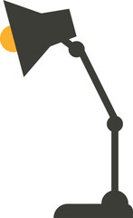 Modern reading table lamp isolated