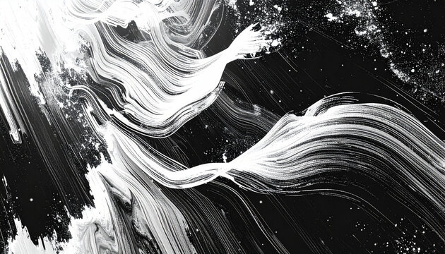 白黒ノイズが揺らめくデジタル砂嵐のグレイングテクスチャ
– Abstract Black and White Static Noise Pattern, Digital TV Snow Effect