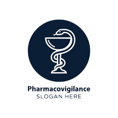 Pharmacy logo design vector template.