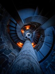 Obraz premium Spiral staircase inside st nicholas church