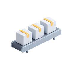 Assembly line icon in transparent isolated for industry illustrations