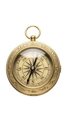 Detailed gold compass illustration