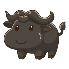 Chibi Buffalo - 01 for Farm Animal Set