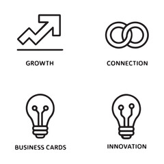 The Set of two light bulbs and grow business represents an effective business idea concept
