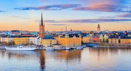 Stockholm, Sweden. Stockholm, Sweden. Sunset view of Gamla Stan from Sodermalm island, Scandinavia.