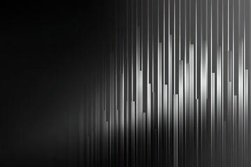 Black and gray abstract vertical lines with light and shadow effects