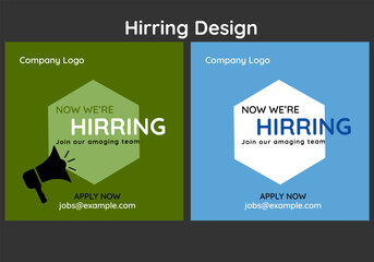 We are hiring social media post design template.
